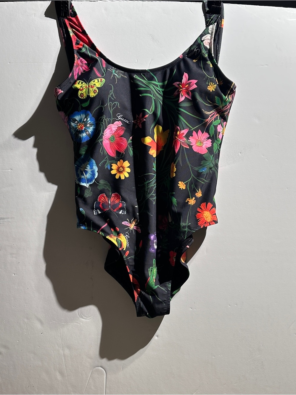 Black Floral One-Piece Swimsuit
